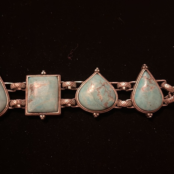 Turquoise & Silver Two Sided Necklace - Picture 13 of 16
